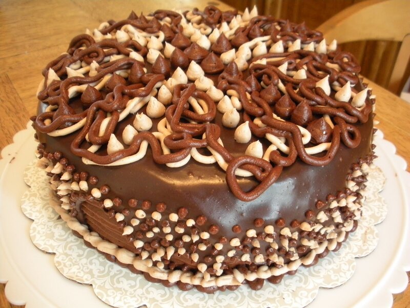 Chocolate Cake with Frosting — Brown