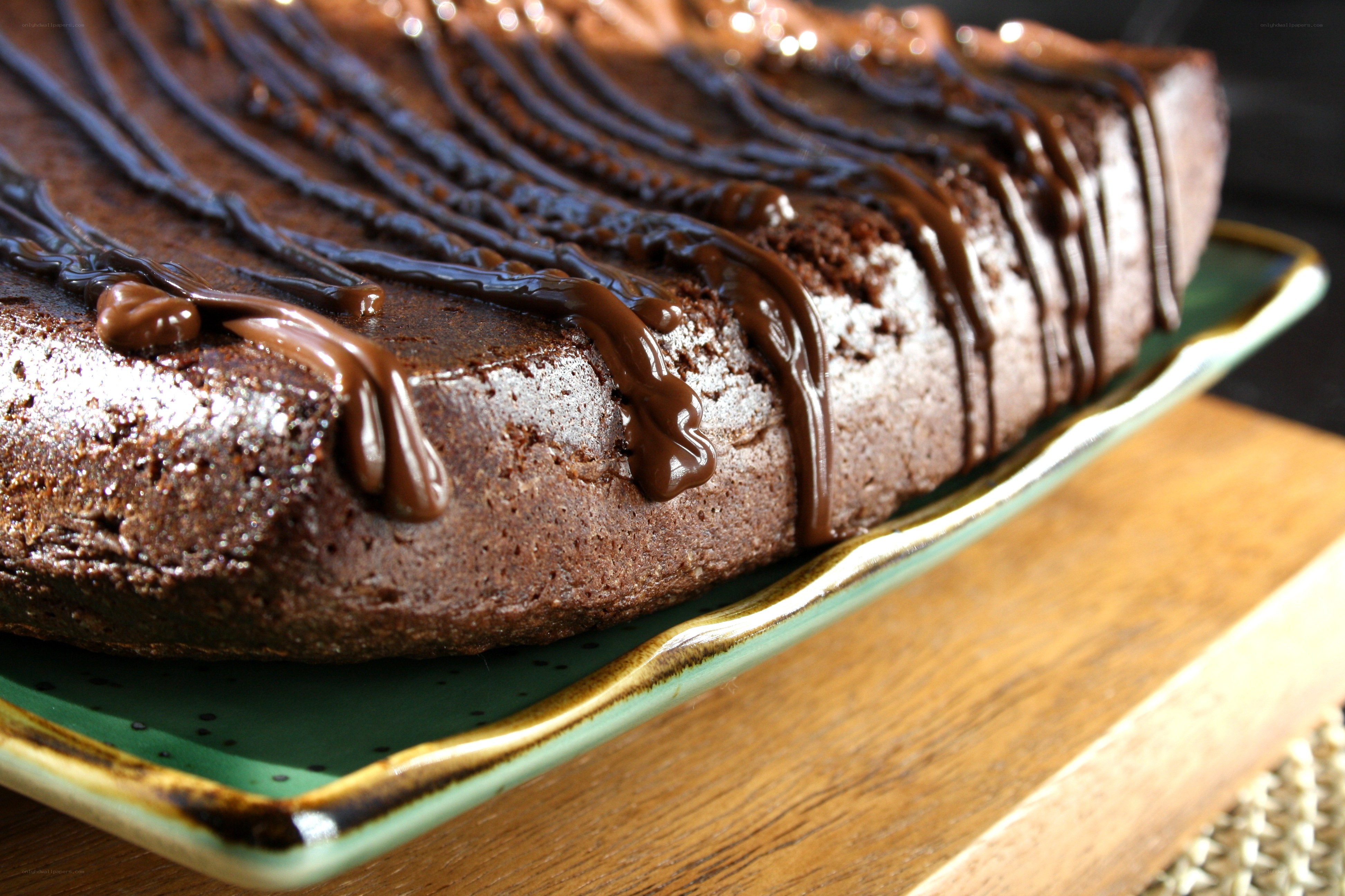 Chocolate cake with ganache drizzle