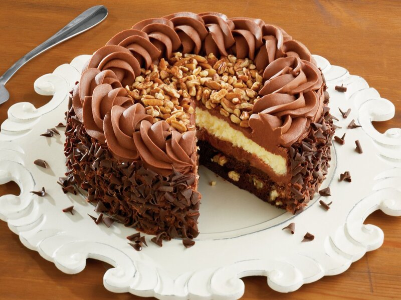 Chocolate Cake with Nuts — Brown