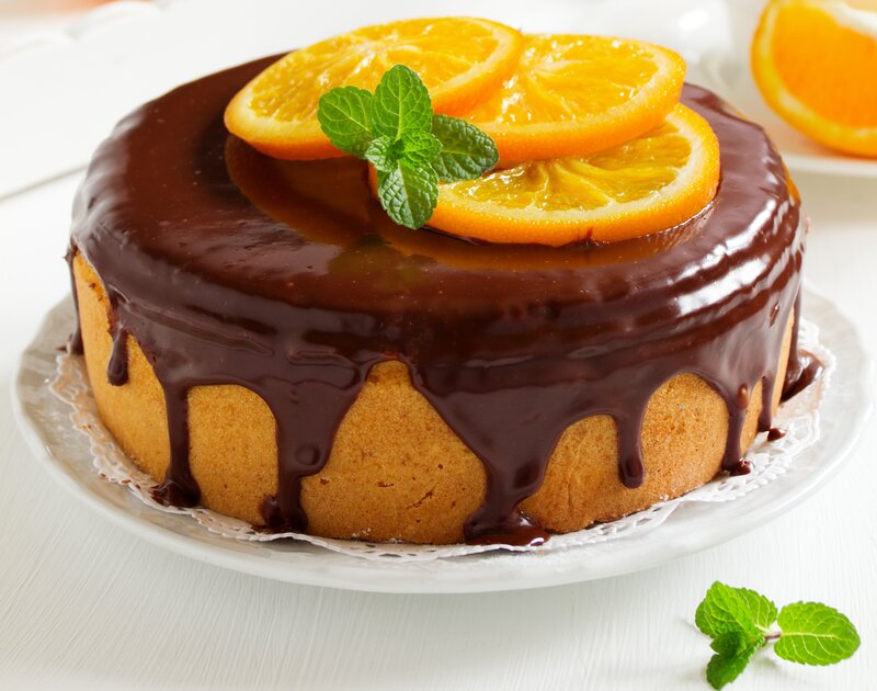 Chocolate Cake with Oranges
