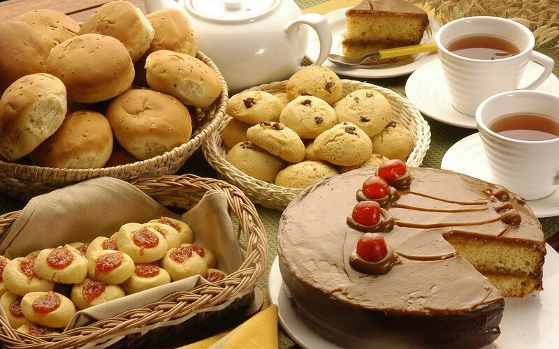 Chocolate Cake with Pastries — Brown, Inviting