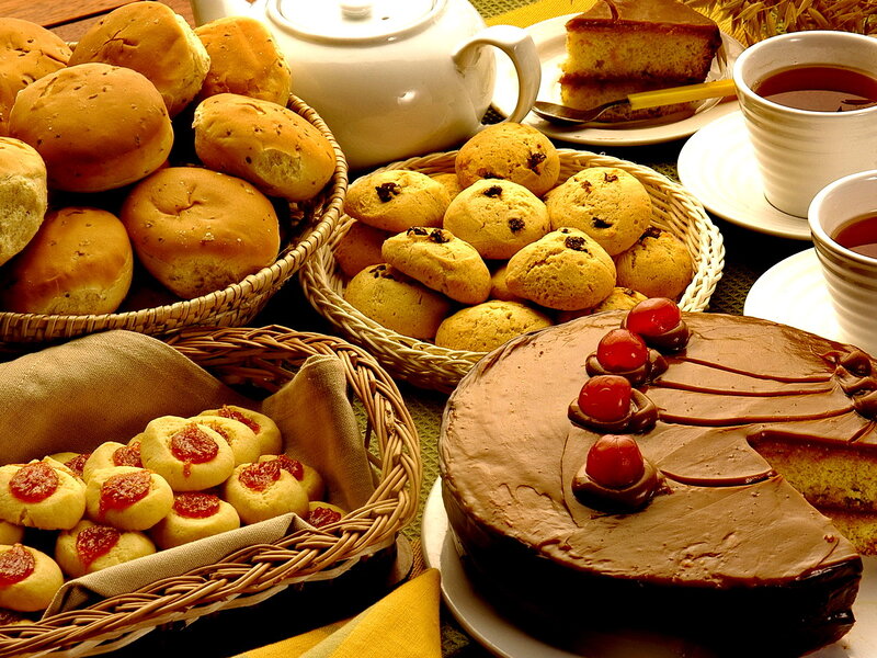 Chocolate Cake with Pastries
