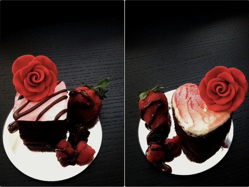 Chocolate Cake with Rose — Black