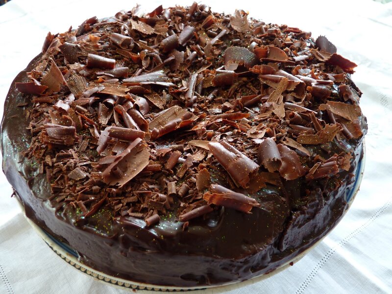 Chocolate Cake with Shavings — Brown, Neutral