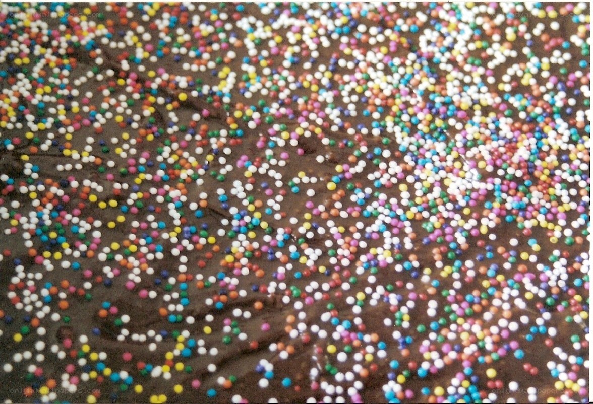chocolate cake with sprinkles