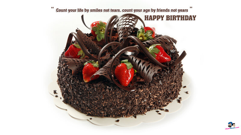 Chocolate Cake with Strawberries — Brown, Celebratory