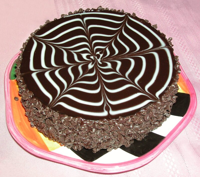 Chocolate Cake with Swirls — Brown