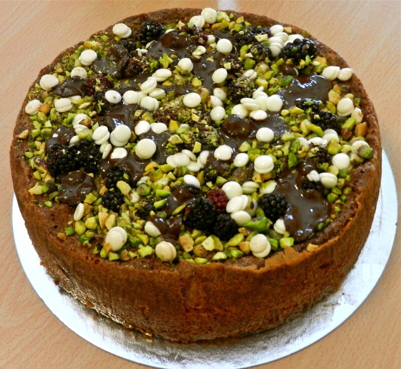 Chocolate Cake with Toppings — Brown