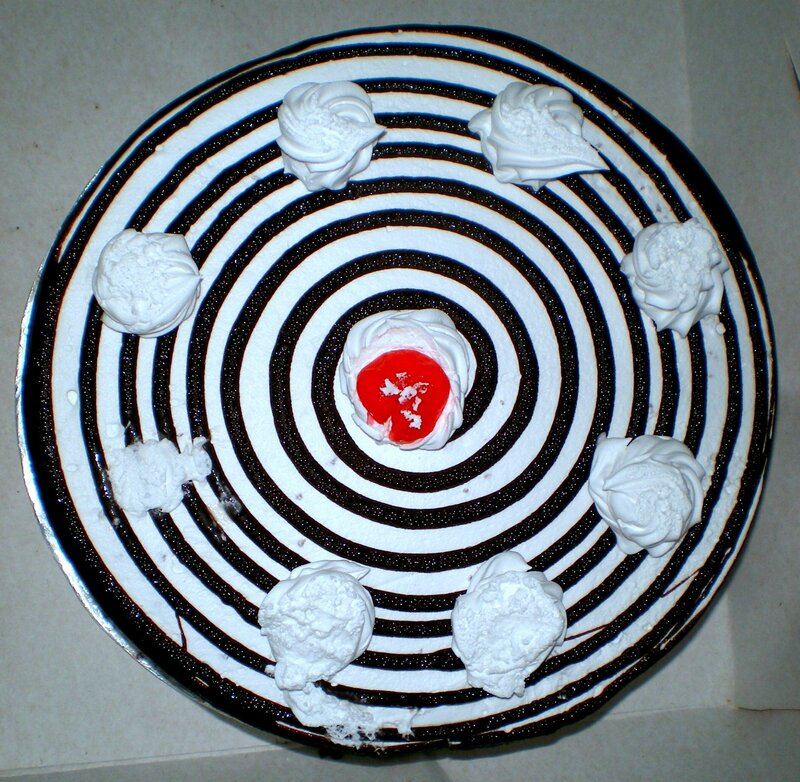 Chocolate Cake with Whipped Cream — Black