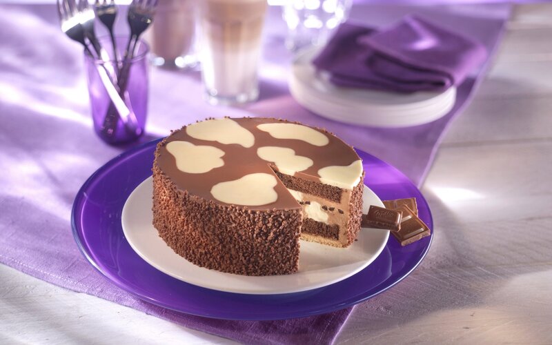 Chocolate Cake with White Cream
