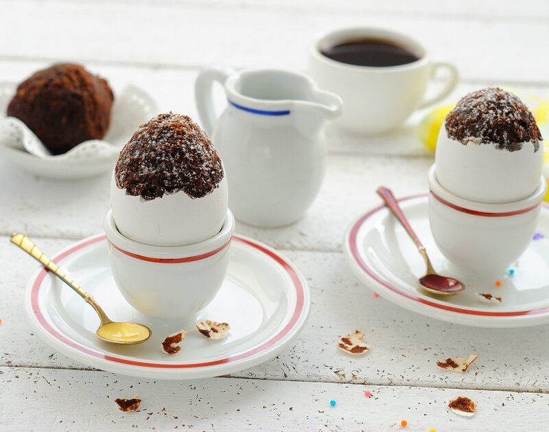 Chocolate Cakes in Egg Cups