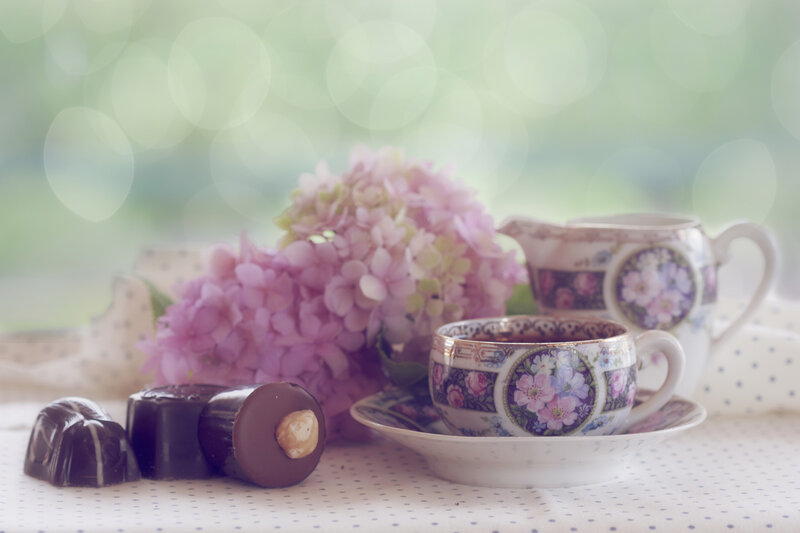 Chocolate Candies and Tea Set