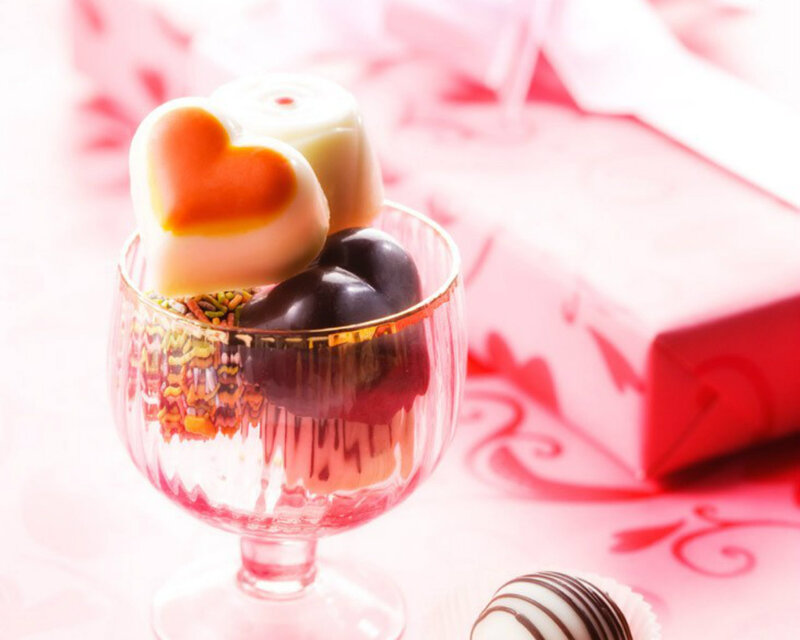 Chocolate Candies in Glass