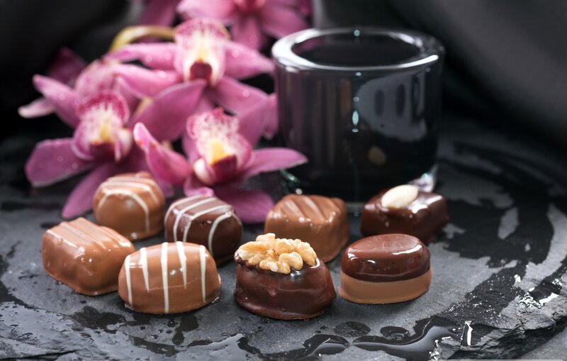 Chocolate Candies on Stone