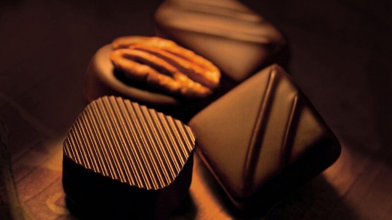 Chocolate Candies on Surface