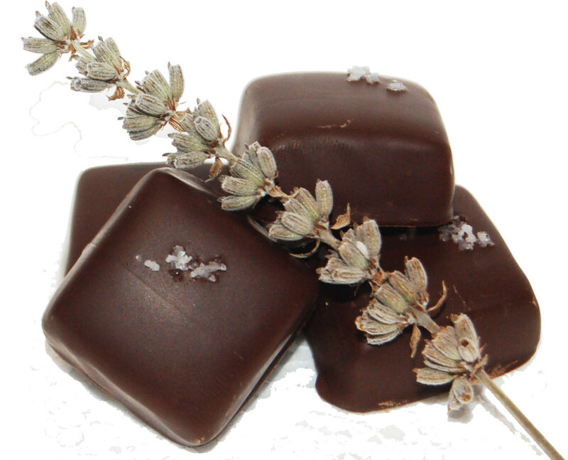 Chocolate Candies with Lavender