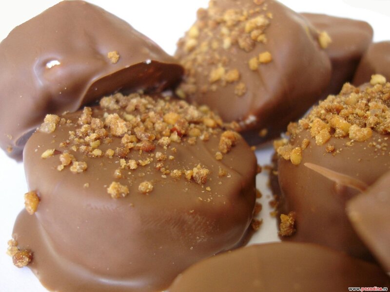 Chocolate Candies with Nuts — Brown, Neutral