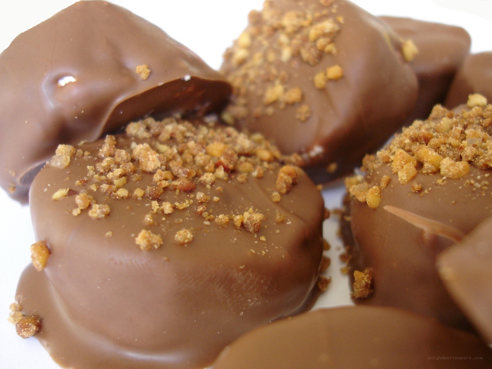 chocolate candies with nuts