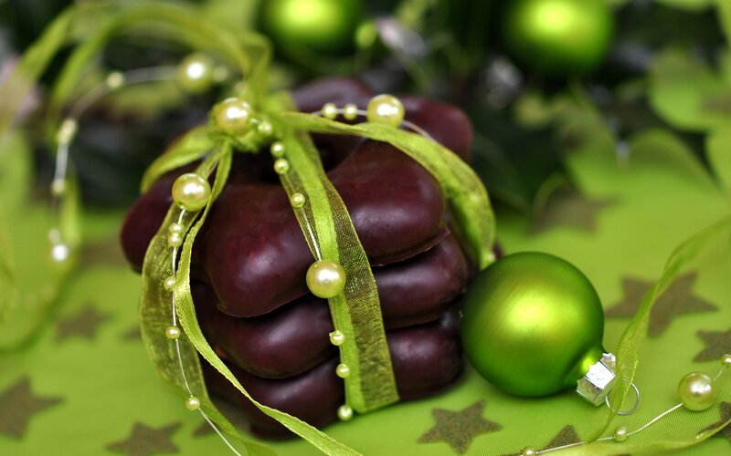 Chocolate Candies Wrapped — Green