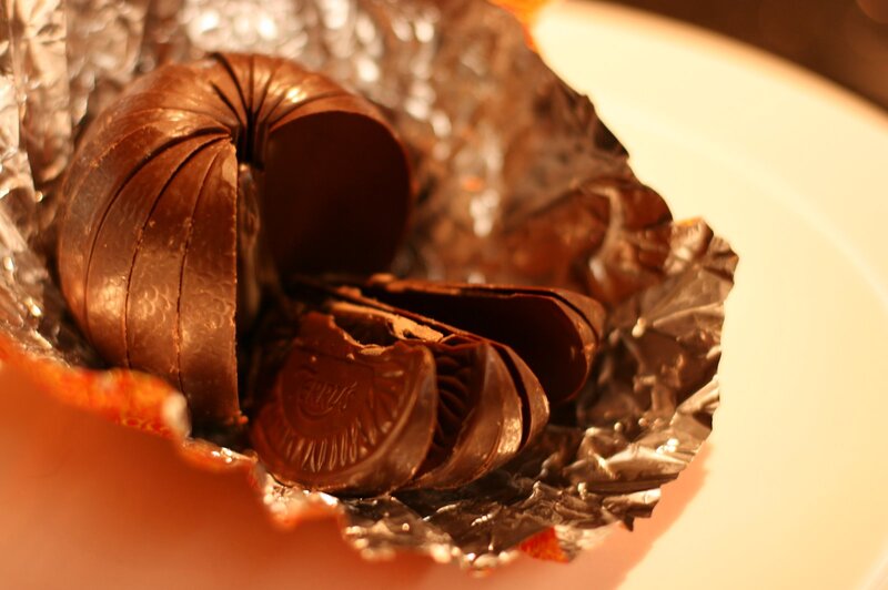 Chocolate Candy on Foil