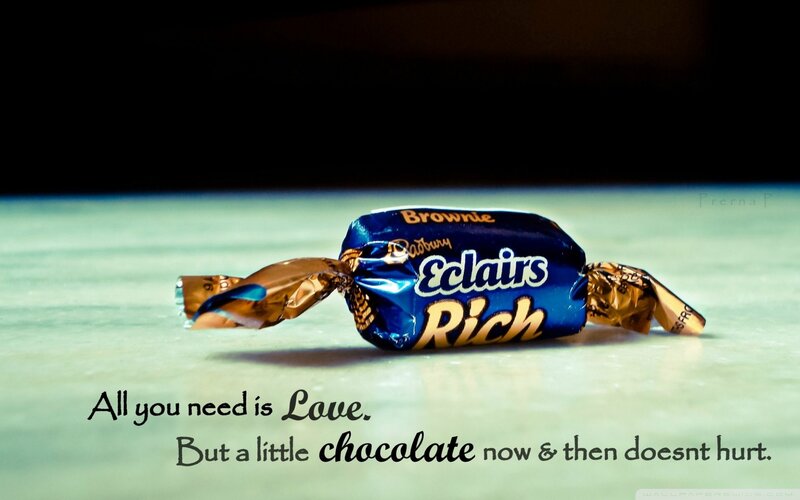 chocolate candy with quote