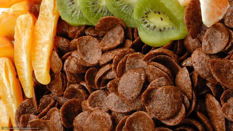 Chocolate Cereal with Fruit — Brown