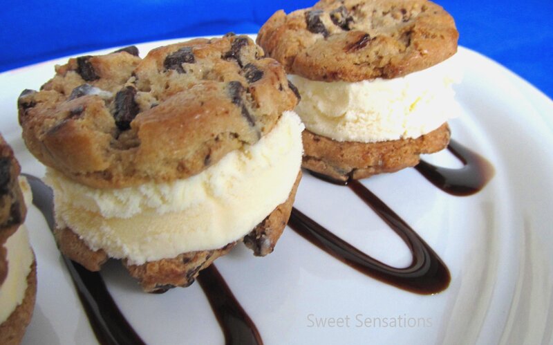 Chocolate Chip Cookie Ice Cream Sandwiches