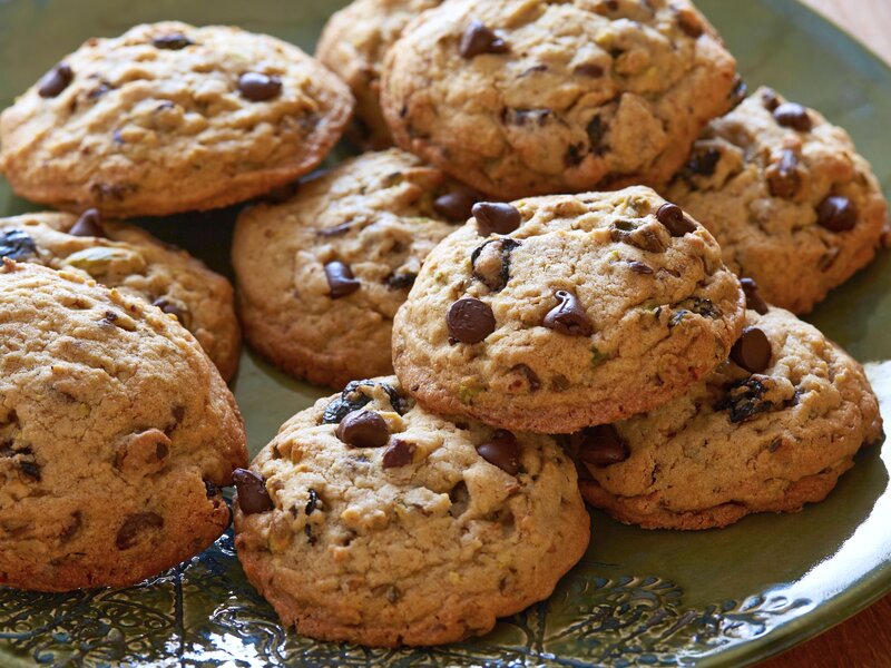 Chocolate Chip Cookies — Brown, Appetizing, Photograph, Plate, Chocolate Chips