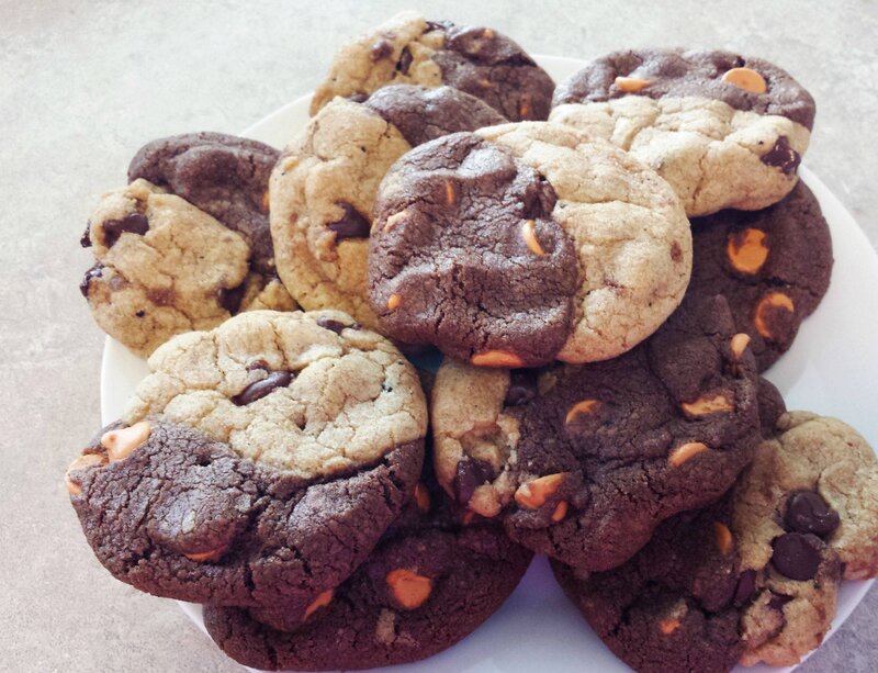 Chocolate Chip Cookies — Brown, Appetizing, Photograph, Plate