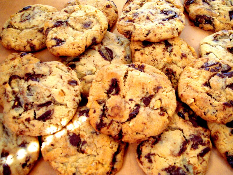 Chocolate Chip Cookies — Brown, Appetizing, Photograph