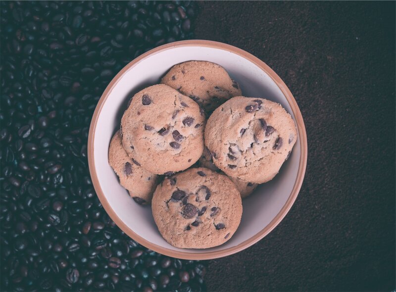 Chocolate Chip Cookies — Brown, Calm, Photograph