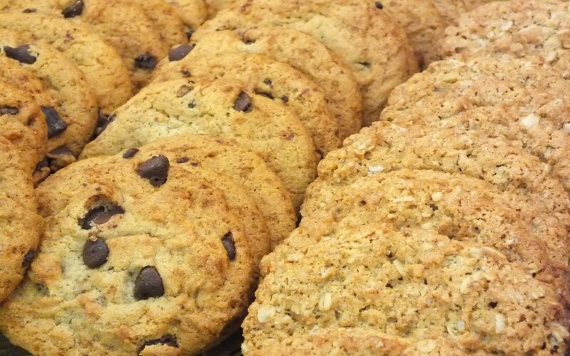 Chocolate Chip Cookies — Brown, Neutral, Photograph, Oats
