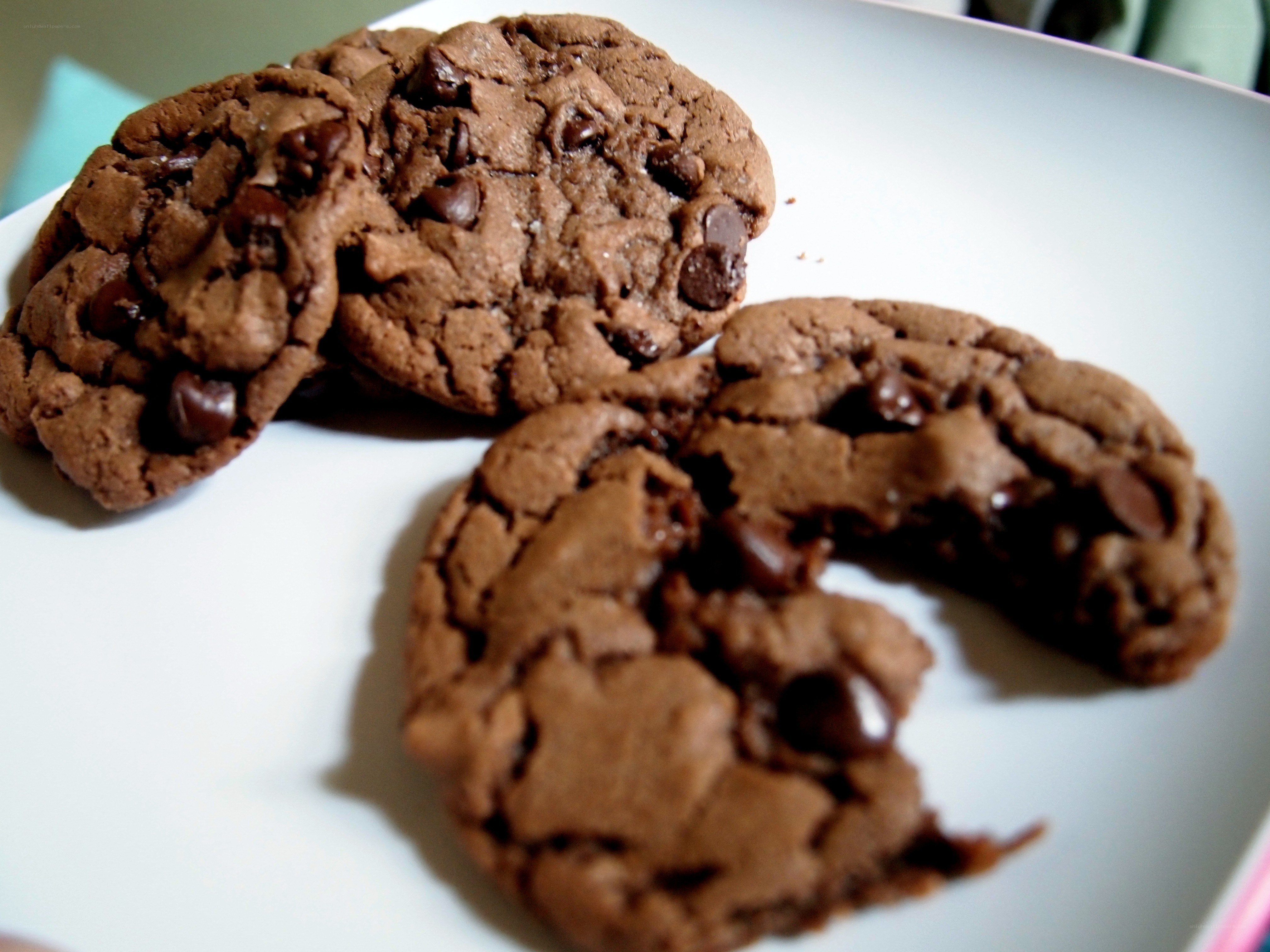 chocolate chip cookies on a plate