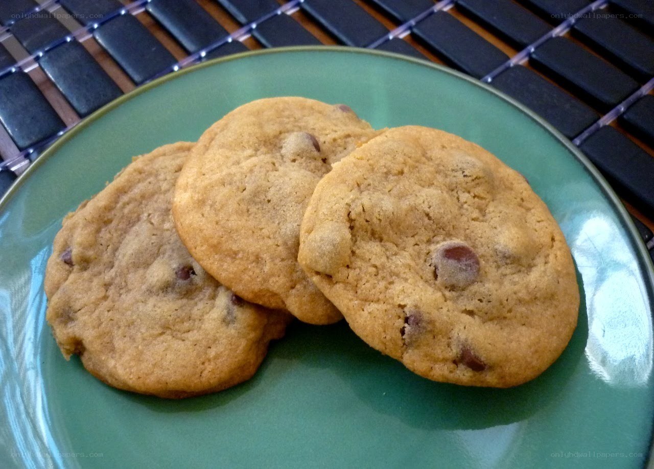 chocolate chip cookies on a plate