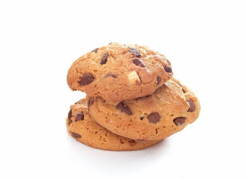 chocolate chip cookies stack