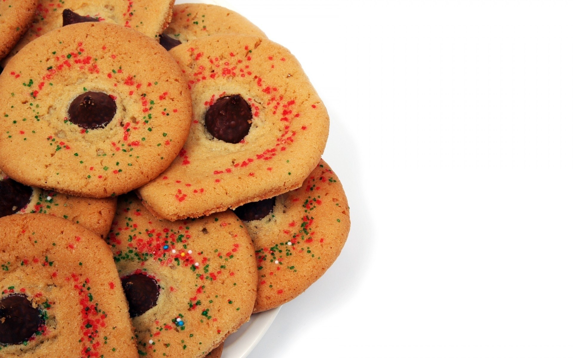 chocolate chip cookies with sprinkles