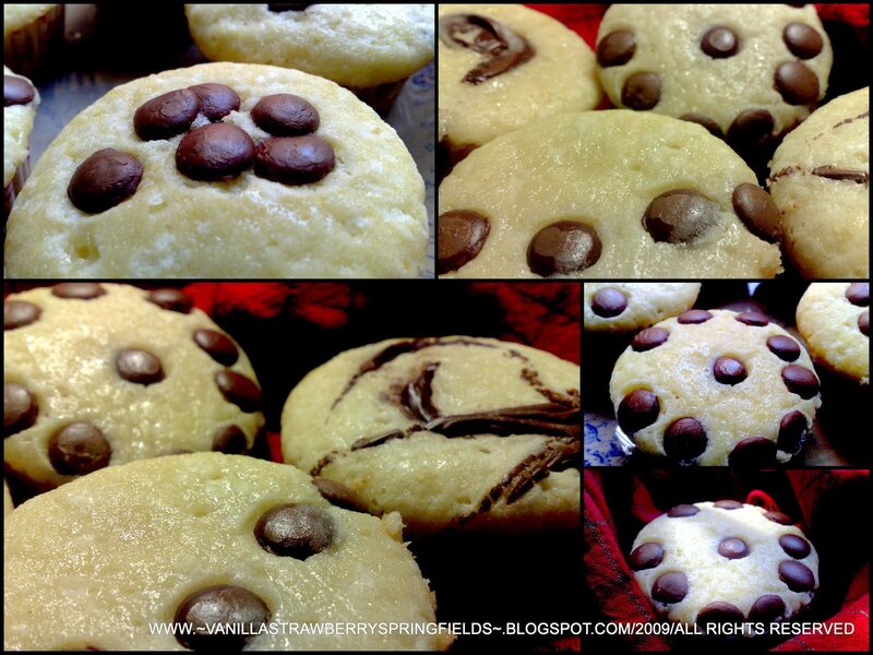 chocolate chip muffins collage