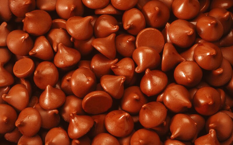 chocolate chips close-up