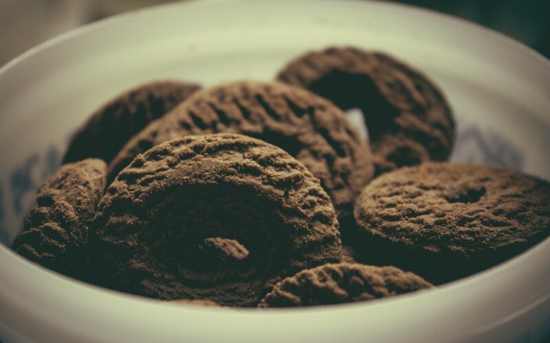 Chocolate Cookies in Bowl