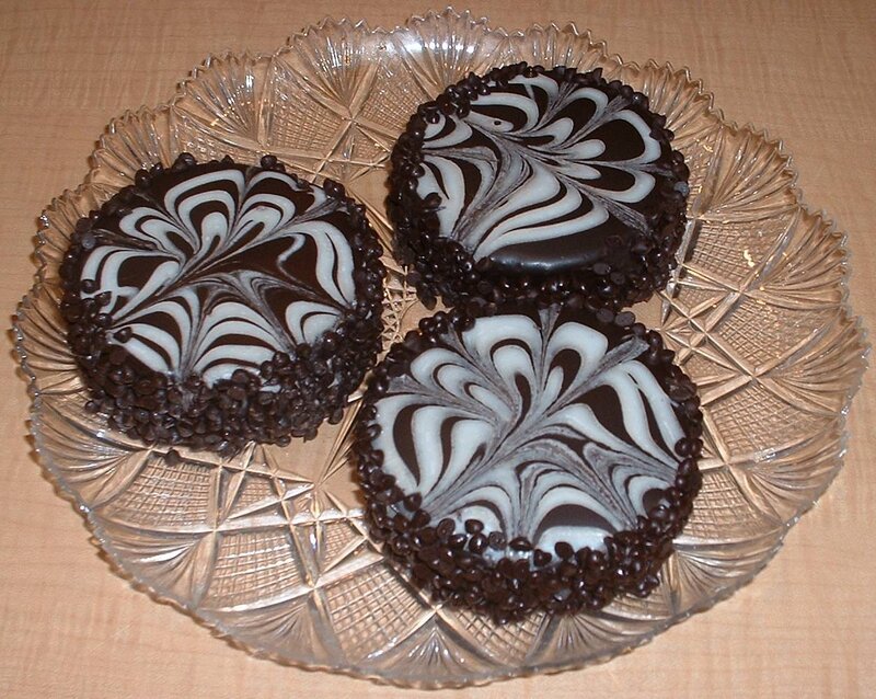 chocolate cookies on glass plate