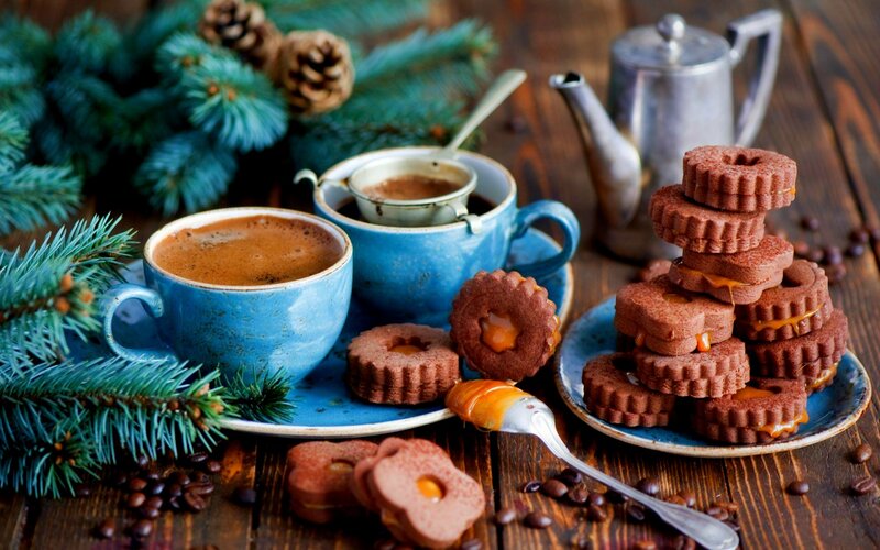 Chocolate Cookies with Coffee — Blue