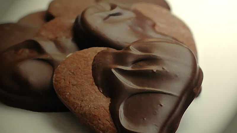 Chocolate-covered Cookies — Brown