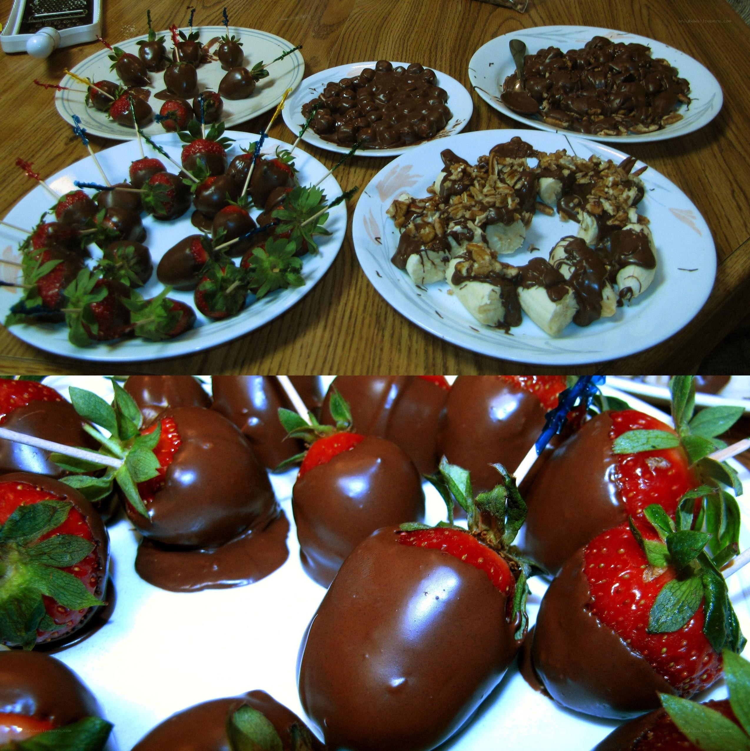 chocolate-covered fruits
