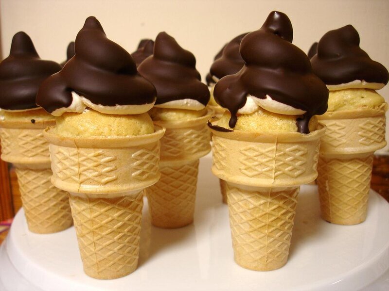 Chocolate-covered Ice Cream Cones