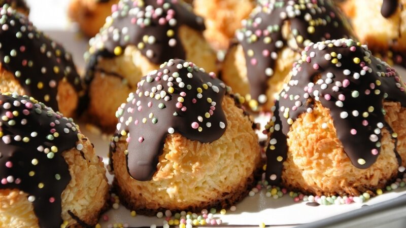 Chocolate-covered Macaroons — Brown, Appetizing, Afternoon