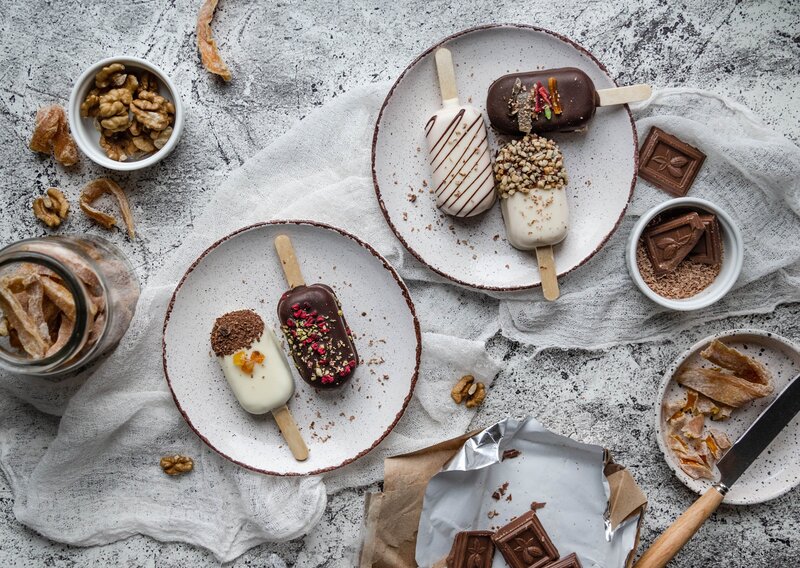 Chocolate-covered Popsicles