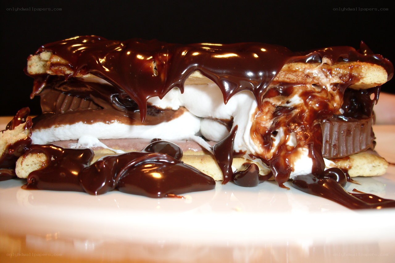 chocolate-covered s'mores dessert