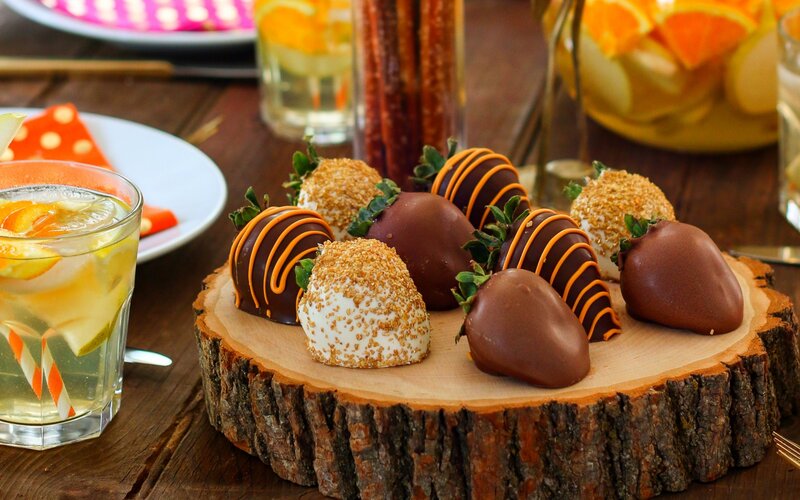 Chocolate-covered Strawberries — Brown, Festive, Afternoon