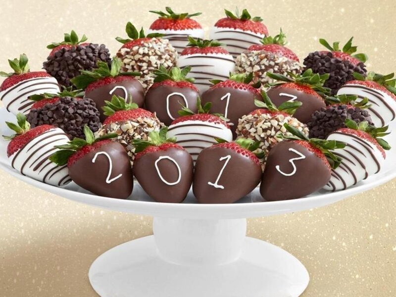 Chocolate-covered Strawberries — Brown, Festive, Photograph