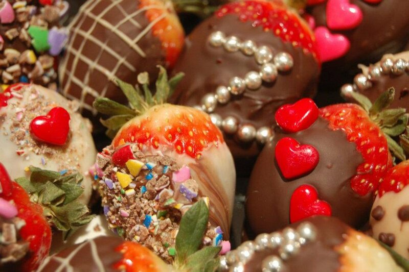 Chocolate-covered Strawberries — Brown, Festive